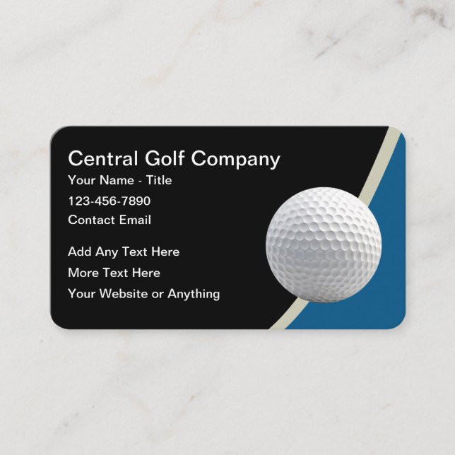 Classy Modern Golf Busidess  Business Card (Front)