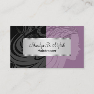 Classy Modern Hairdresser Business Card