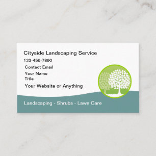 Classy Modern Landscaping Service Business Card