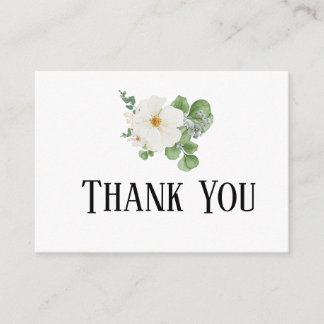 Classy modern minimalist Floral Enclosure Card