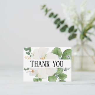 Classy modern minimalist Floral Enclosure Card