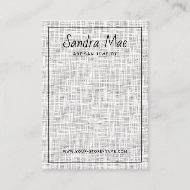 Classy Modern Minimalist Jewellery Display Card (Front)