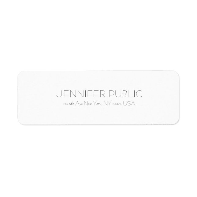 Classy Modern Minimalist White Professional Plain (Front)