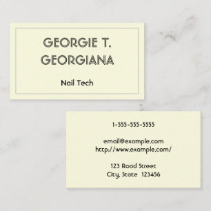 Classy & Modern Nail Tech Business Card
