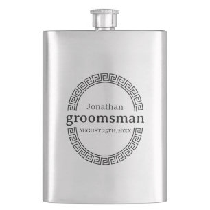 Classy Modern Personalised Bachelor Party   Hip Flask