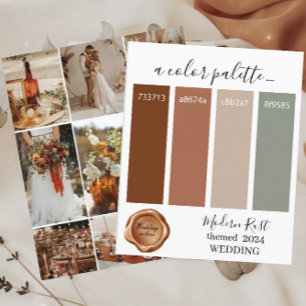 Classy Modern Rust Wedding colours Palette Card 20