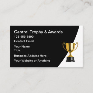 Classy Modern Trophy Awards Business Card