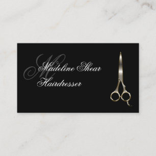 Classy Monogam Hairdresser Business Card
