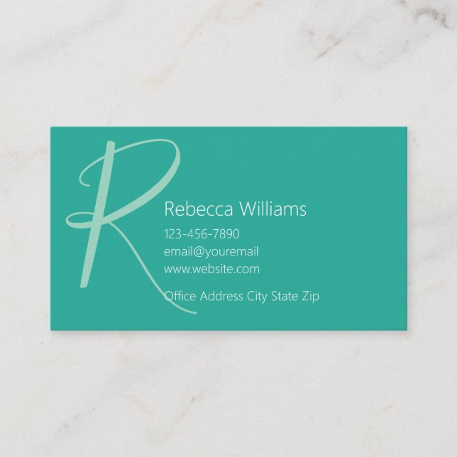 Classy Monogram Business Cards Design Template (Front)