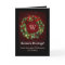 Classy Monogram Holly Wreath Holiday Card