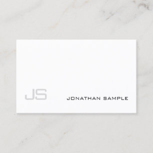 Classy Monogram Minimalist Design Artistic Plain Business Card