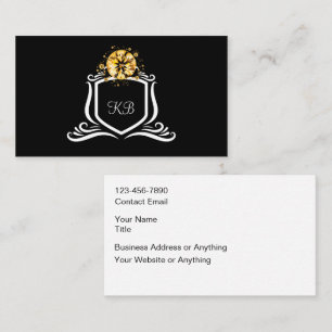 Classy Monogram Name Initials Business Cards