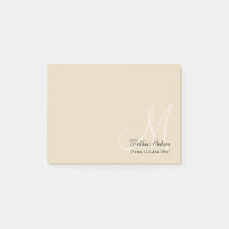 Classy Monogram Office Sticky Note Pads