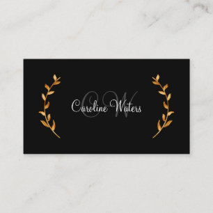 Classy Monogram Personal Concierge Business Card