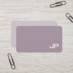 Classy Monogram Plain Luxury Beauty Salon Manager Business Card
