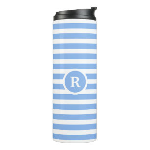 Classy Monogram Striped Thermal Tumbler