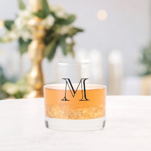 Classy Monogram Whiskey Glass