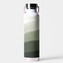 Classy Monogrammed Watercolor Jungle Green Ombre