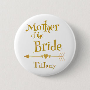 Classy Mother of the Bride 6 Cm Round Badge