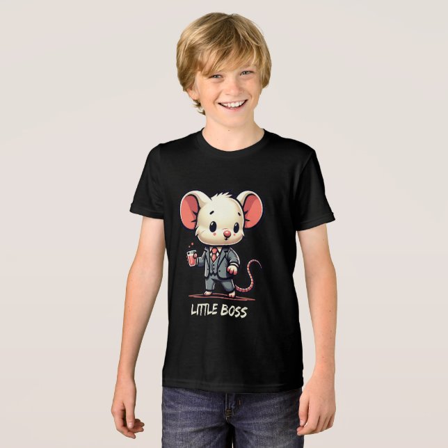Classy Mouse in Suit Tri-Blend Shirt (Front Full)