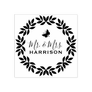 Classy Mr. & Mrs. Rubber Stamp