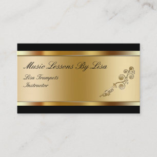 Classy Music Lessons Business Cards