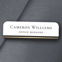Classy name title black faux golden gradient