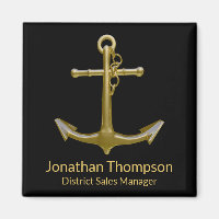 Classy Nautical Gold Anchor on Black