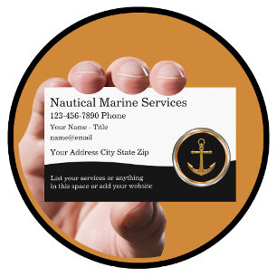 Classy Nautical Marine Theme Business Cards
