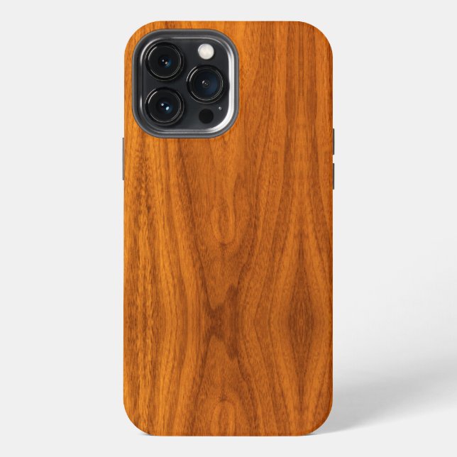 Classy Nautical Teak Wood Texture iPhone Case (Back)