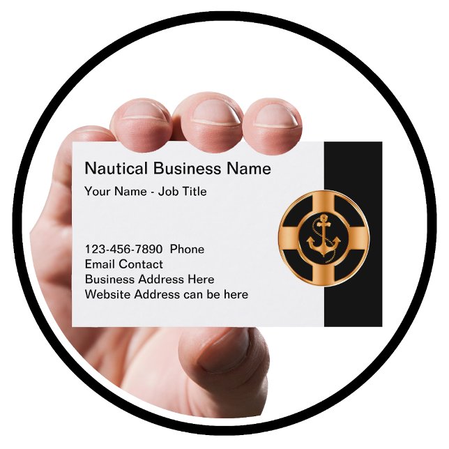 Classy Nautical Theme Boat Anchor Business Card (Creator Uploaded)