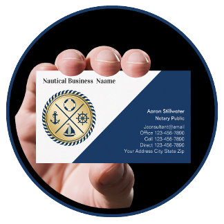 Classy Nautical Theme Business Cards