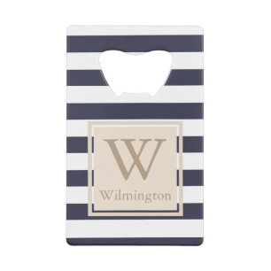 Classy Nautical Thick White Stripes - Personalised