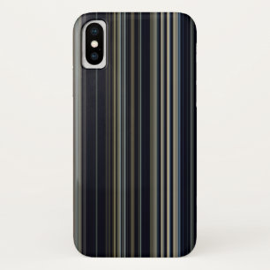 Classy Navy and Gold Multicolor Stripes Case-Mate iPhone Case