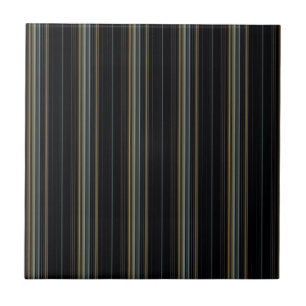 Classy Navy and Gold Multicolor Stripes Tile