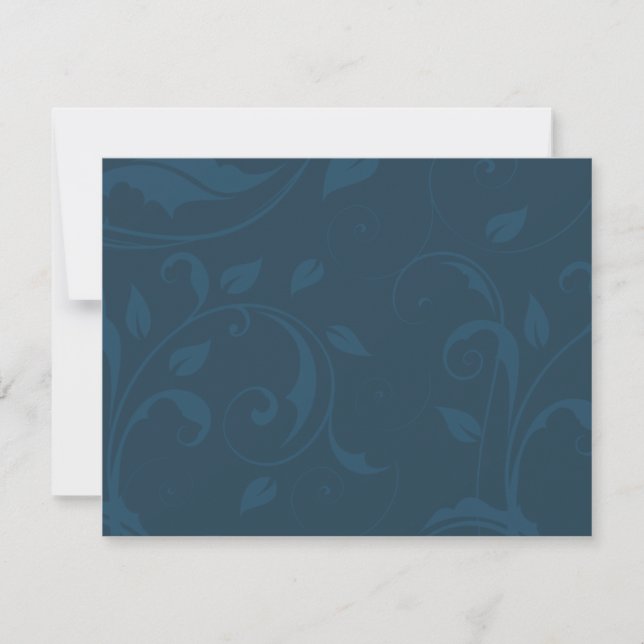 Classy Navy Blue - CUSTOM RSVP CARDS (Front)