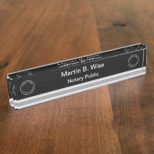 Classy Notary Executive Desk Name Plates