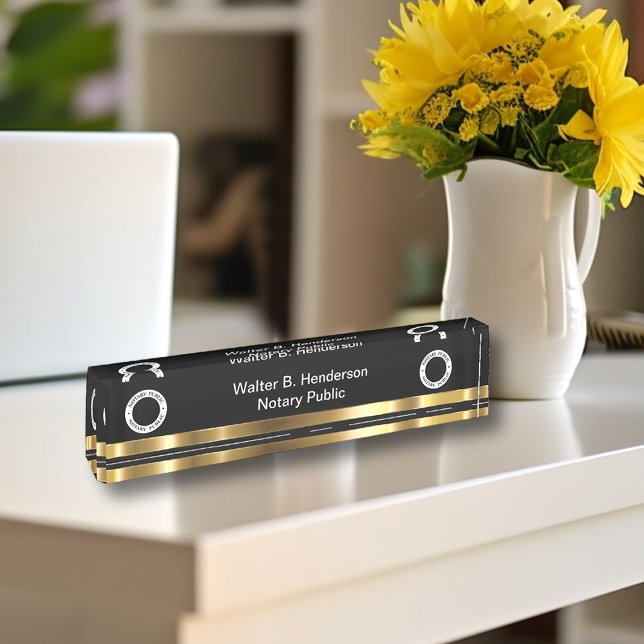 Classy Notary Public Nameplate (Creator Uploaded)