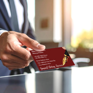 Classy Notary Public Services Business Card