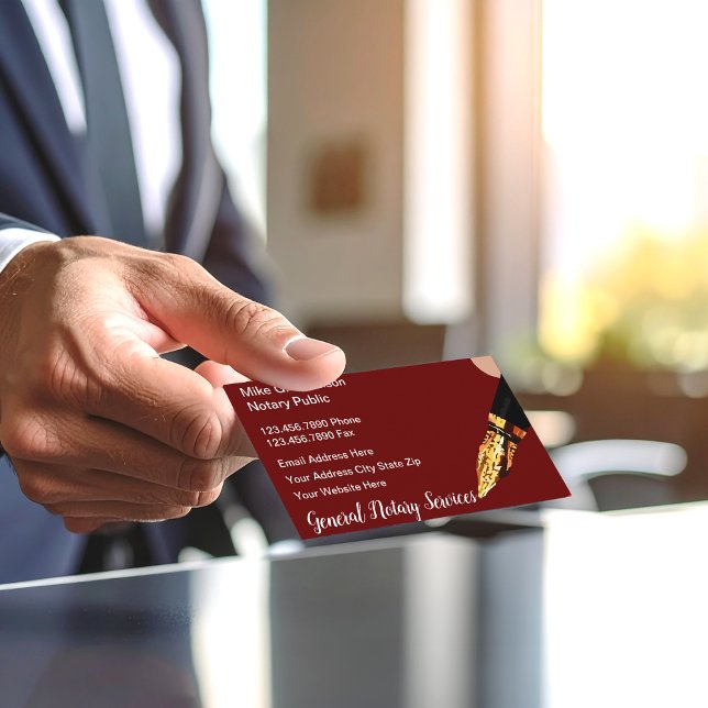 Classy Notary Public Services Business Card (Creator Uploaded)