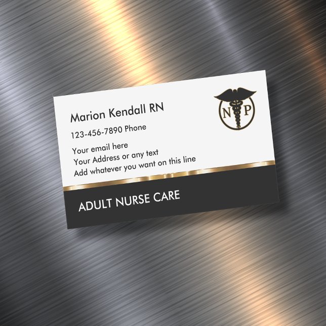 Classy Nurse Practitioner Business Card Magnet (Creator Uploaded)