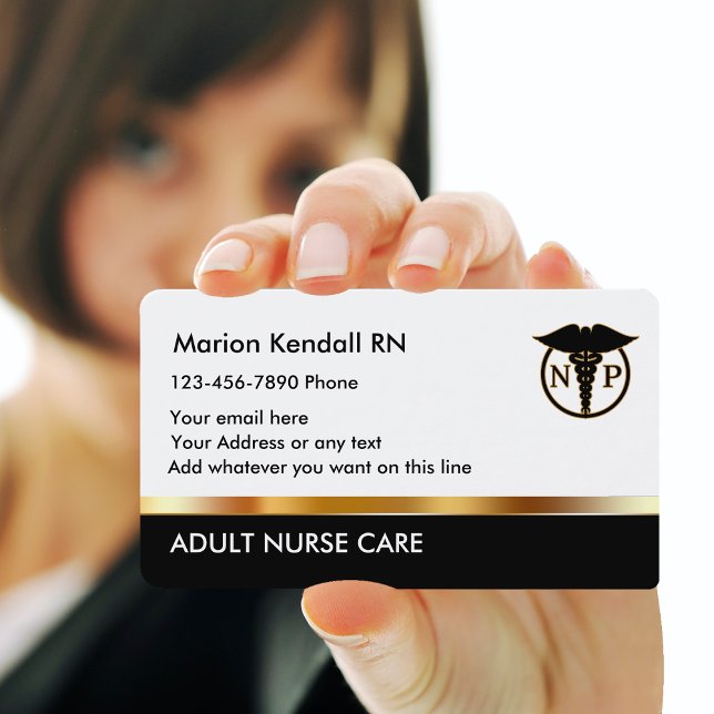 Classy Nurse Practitioner Design Business Card (Creator Uploaded)
