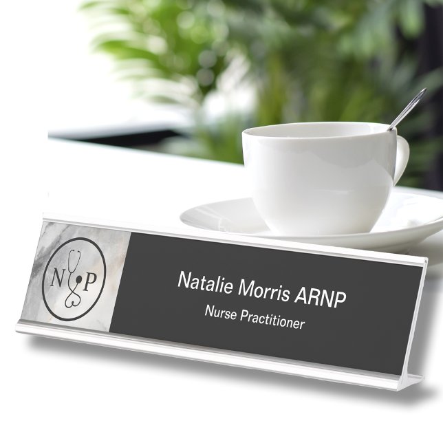 Classy Nurse Practitioner Medical Desk Name Plate (Creator Uploaded)