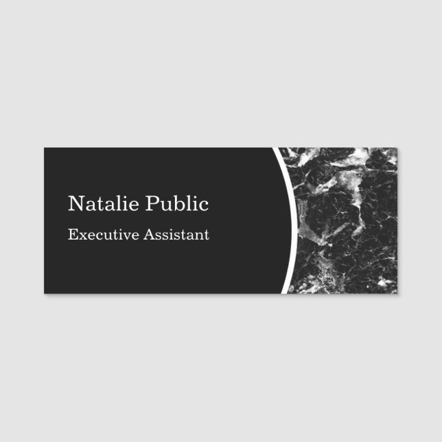 Classy Office Executive Assistant Name Tag (Front)
