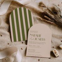 Classy Olive Green Fancy Retro Arched Wedding