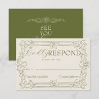 Classy Olive Green Romantic Old Money Wedding