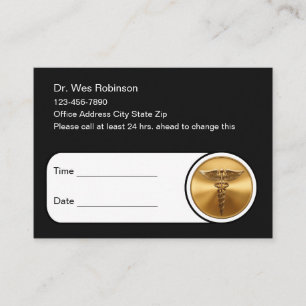 Classy On Budget Doctor Appointment Cards