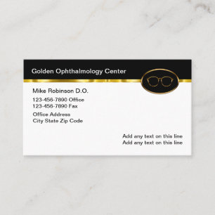 Classy Ophthalmologist Eye Doctor Business Cards