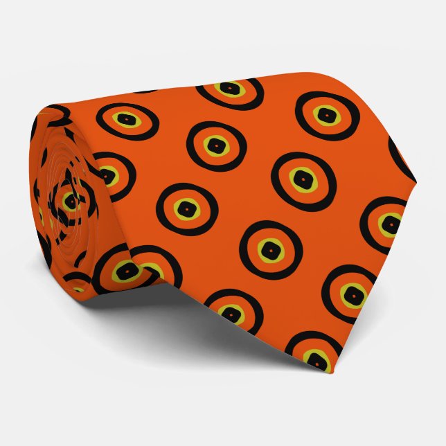 Classy Orange and Black Tie (Rolled)
