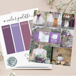 Classy Orchid Plum Wedding colours Palette Card 20